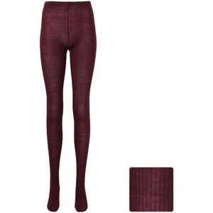 NWOT Uniqlo Heattech Ribbed Knit Tights (Wine)